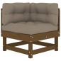 vidaXL Juego muebles jardín 8 pzas y cojines madera maciza marrón miel vidaXL Juego muebles jardín 8 pzas y cojines madera maciza marrón miel