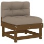 vidaXL Juego muebles jardín 8 pzas y cojines madera maciza marrón miel vidaXL Juego muebles jardín 8 pzas y cojines madera maciza marrón miel
