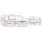vidaXL Juego de muebles de jardín 7 pzas y cojines madera maciza gris vidaXL Juego de muebles de jardín 7 pzas y cojines madera maciza gris