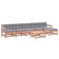 vidaXL Juego de muebles jardín 7 pzas y cojines madera abeto Douglas