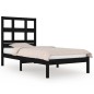 vidaXL Estructura de cama madera maciza de pino negra 100x200 cm vidaXL Estructura de cama madera maciza de pino negra 100x200 cm