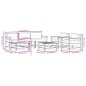 vidaXL Juego de muebles de jardín 7 pzas y cojines madera maciza gris vidaXL Juego de muebles de jardín 7 pzas y cojines madera maciza gris