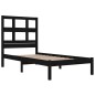 vidaXL Estructura de cama madera maciza de pino negra 100x200 cm vidaXL Estructura de cama madera maciza de pino negra 100x200 cm
