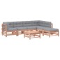 vidaXL Juego de muebles jardín 7 pzas y cojines madera abeto Douglas vidaXL Juego de muebles jardín 7 pzas y cojines madera abeto Douglas