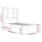 vidaXL Estructura de cama madera maciza de pino negra 100x200 cm vidaXL Estructura de cama madera maciza de pino negra 100x200 cm