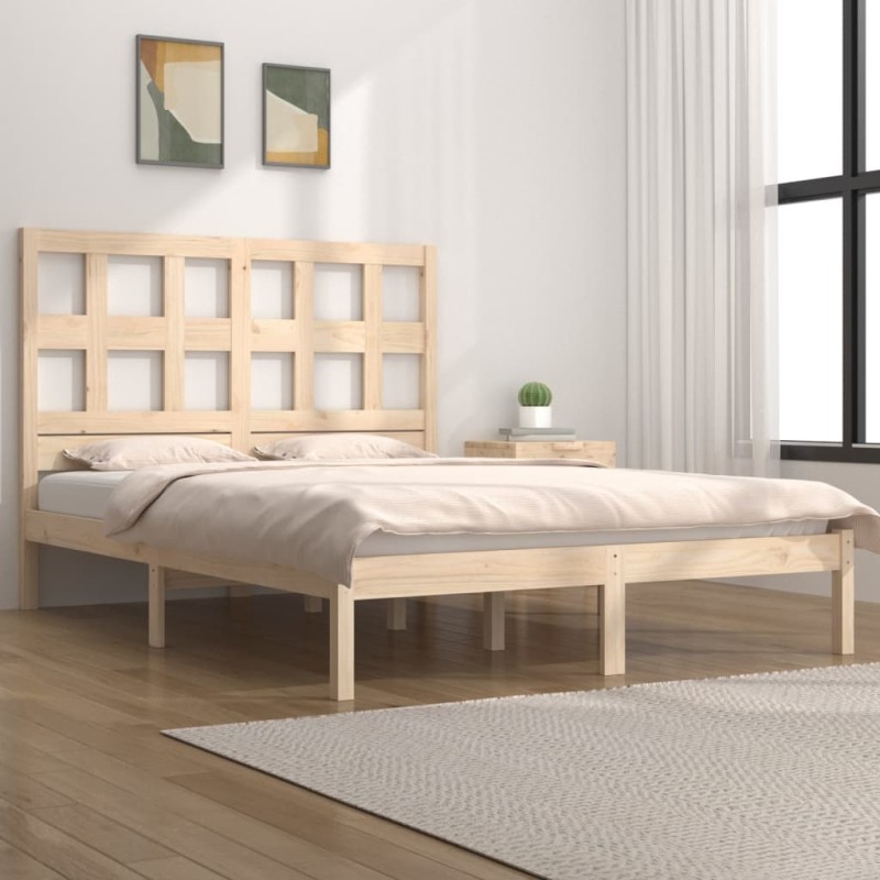 vidaXL Estructura de cama madera maciza de pino 180x200 cm vidaXL Estructura de cama madera maciza de pino 180x200 cm