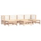 vidaXL Juego de muebles de jardín 7 piezas y cojines madera maciza vidaXL Juego de muebles de jardín 7 piezas y cojines madera maciza