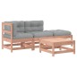 vidaXL Juego de muebles jardín 4 pzas y cojines madera abeto Douglas vidaXL Juego de muebles jardín 4 pzas y cojines madera abeto Douglas