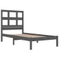 vidaXL Estructura de cama de madera maciza de pino gris 100x200 cm
