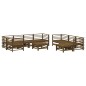 vidaXL Set muebles jardín 10 pzas y cojines madera maciza marrón miel vidaXL Set muebles jardín 10 pzas y cojines madera maciza marrón miel
