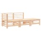 vidaXL Juego de sofás de jardín 3 pzas con cojines madera maciza vidaXL Juego de sofás de jardín 3 pzas con cojines madera maciza