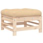 vidaXL Juego de sofás de jardín 3 pzas con cojines madera maciza vidaXL Juego de sofás de jardín 3 pzas con cojines madera maciza