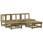 vidaXL Juego de muebles jardín 5 pzas y cojines madera pino impregnada vidaXL Juego de muebles jardín 5 pzas y cojines madera pino impregnada