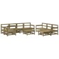 vidaXL Juego muebles jardín 10 pzas y cojines madera pino impregnada vidaXL Juego muebles jardín 10 pzas y cojines madera pino impregnada