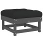 vidaXL Juego de muebles de jardín 4 pzas y cojines madera maciza gris vidaXL Juego de muebles de jardín 4 pzas y cojines madera maciza gris
