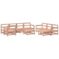 vidaXL Juego de muebles jardín 10 pzas y cojines madera abeto Douglas