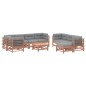 vidaXL Juego de muebles jardín 10 pzas y cojines madera abeto Douglas vidaXL Juego de muebles jardín 10 pzas y cojines madera abeto Douglas