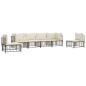 vidaXL Juego de muebles de jardín 6 pzas y cojines ratán PE antracita vidaXL Juego de muebles de jardín 6 pzas y cojines ratán PE antracita