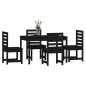 vidaXL Juego de comedor de jardín 5 piezas madera maciza pino negro vidaXL Juego de comedor de jardín 5 piezas madera maciza pino negro