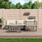 vidaXL Juego de muebles de jardín 5 pzas cojines antracita ratán PE vidaXL Juego de muebles de jardín 5 pzas cojines antracita ratán PE