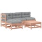 vidaXL Juego de muebles jardín 5 pzas y cojines madera abeto Douglas vidaXL Juego de muebles jardín 5 pzas y cojines madera abeto Douglas