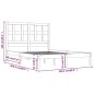 vidaXL Estructura de cama de madera maciza de pino gris 200x200 cm