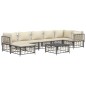 vidaXL Juego de muebles de jardín 8 pzas y cojines ratán PE antracita vidaXL Juego de muebles de jardín 8 pzas y cojines ratán PE antracita
