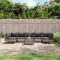 vidaXL Juego de muebles de jardín 8 pzas y cojines ratán PE antracita vidaXL Juego de muebles de jardín 8 pzas y cojines ratán PE antracita