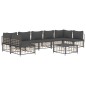 vidaXL Juego de muebles de jardín 8 pzas y cojines ratán PE antracita vidaXL Juego de muebles de jardín 8 pzas y cojines ratán PE antracita