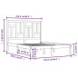 vidaXL Estructura de cama doble madera maciza marrón miel 120x190 cm