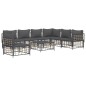 vidaXL Juego de muebles de jardín 8 pzas y cojines ratán PE antracita vidaXL Juego de muebles de jardín 8 pzas y cojines ratán PE antracita