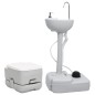 vidaXL Juego de inodoro con lavabo portátil para camping vidaXL Juego de inodoro con lavabo portátil para camping