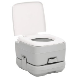 vidaXL Juego de inodoro con lavabo portátil para camping