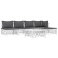 vidaXL Juego de muebles de jardín 6 piezas y cojines acero blanco vidaXL Juego de muebles de jardín 6 piezas y cojines acero blanco