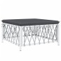 vidaXL Juego de muebles de jardín 6 piezas y cojines acero blanco vidaXL Juego de muebles de jardín 6 piezas y cojines acero blanco