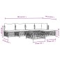 vidaXL Juego de muebles de jardín 6 piezas y cojines acero blanco vidaXL Juego de muebles de jardín 6 piezas y cojines acero blanco