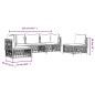 vidaXL Juego muebles de jardín 5 pzas y cojines acero gris antracita vidaXL Juego muebles de jardín 5 pzas y cojines acero gris antracita