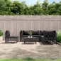 vidaXL Juego muebles de jardín 6 pzas con cojines acero gris antracita vidaXL Juego muebles de jardín 6 pzas con cojines acero gris antracita