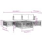vidaXL Juego muebles de jardín 5 pzas y cojines acero gris antracita vidaXL Juego muebles de jardín 5 pzas y cojines acero gris antracita