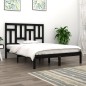 vidaXL Estructura de cama madera maciza de pino negro 120x200 cm