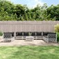 vidaXL Juego de muebles de jardín 11 piezas con cojines acero blanco vidaXL Juego de muebles de jardín 11 piezas con cojines acero blanco