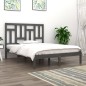 vidaXL Estructura de cama madera maciza de pino gris 120x200 cm vidaXL Estructura de cama madera maciza de pino gris 120x200 cm