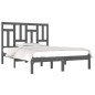 vidaXL Estructura de cama madera maciza de pino gris 120x200 cm vidaXL Estructura de cama madera maciza de pino gris 120x200 cm