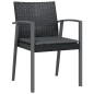 vidaXL Juego comedor jardín 7 piezas y cojines ratán sintético y acero vidaXL Juego comedor jardín 7 piezas y cojines ratán sintético y acero