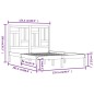 vidaXL Estructura de cama madera maciza de pino gris 120x200 cm vidaXL Estructura de cama madera maciza de pino gris 120x200 cm