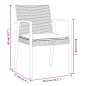 vidaXL Juego comedor jardín 7 piezas y cojines ratán sintético y acero vidaXL Juego comedor jardín 7 piezas y cojines ratán sintético y acero