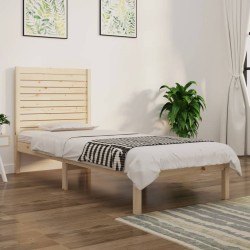 vidaXL Estructura de cama madera maciza 75x190 cm