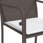 vidaXL Juego comedor jardín 5 piezas y cojines ratán sintético y acero vidaXL Juego comedor jardín 5 piezas y cojines ratán sintético y acero