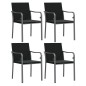 vidaXL Juego comedor jardín 5 piezas y cojines ratán sintético y acero vidaXL Juego comedor jardín 5 piezas y cojines ratán sintético y acero