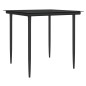 vidaXL Juego comedor jardín 3 piezas y cojines ratán sintético y acero vidaXL Juego comedor jardín 3 piezas y cojines ratán sintético y acero